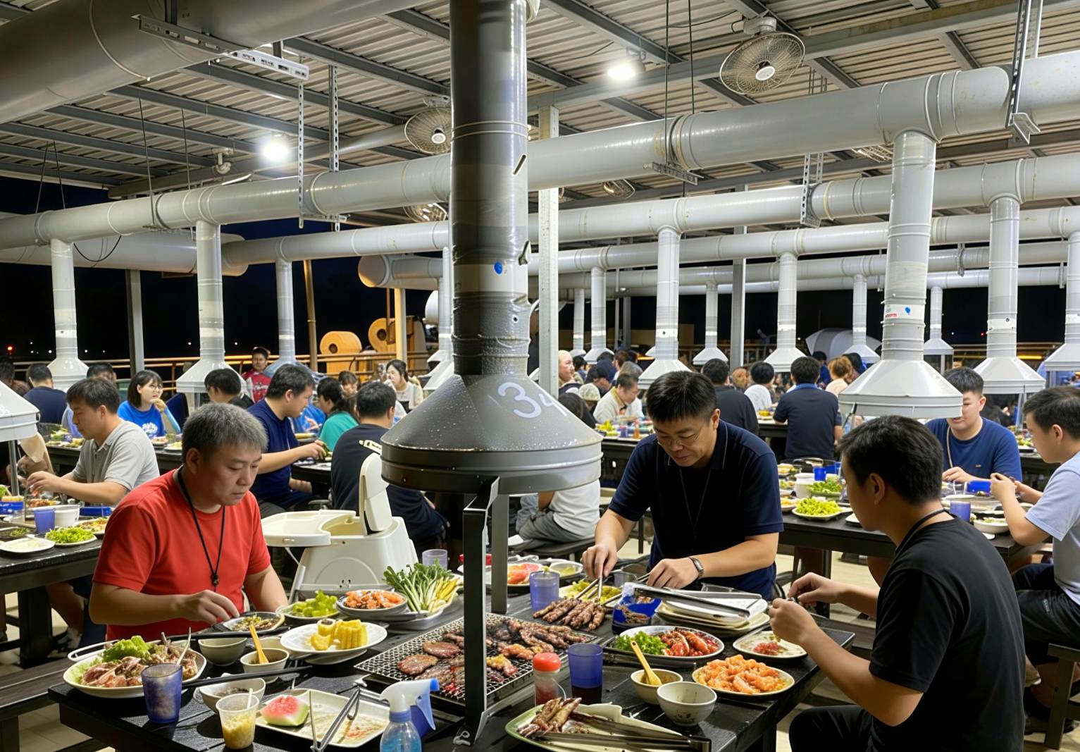 澎島之星燒烤吃到飽｜自助吧、海味、肉肉550元無限吃、不收服務費，用餐遠眺花火！